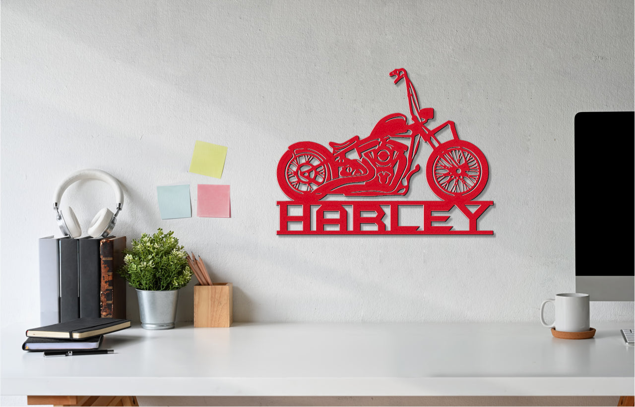 Biker's Custom Metal Art Sign