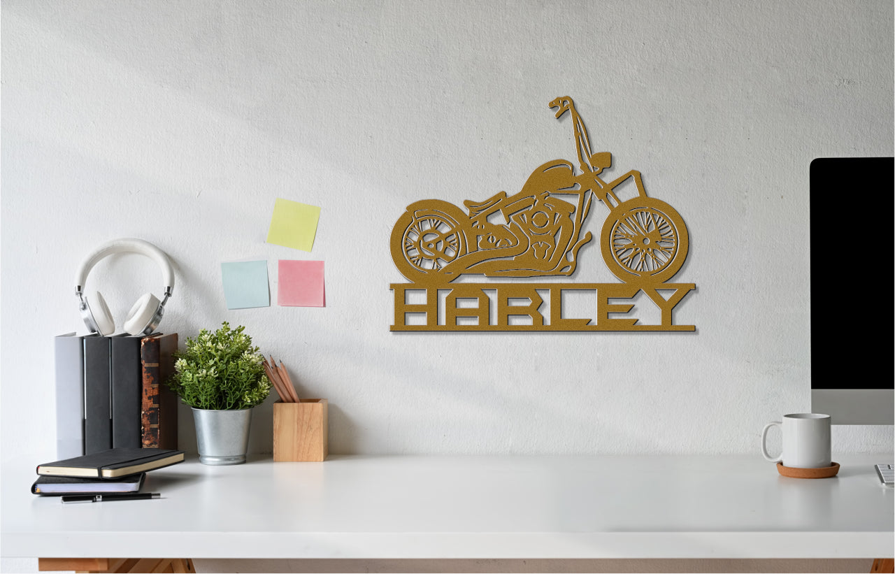 Biker's Custom Metal Art Sign