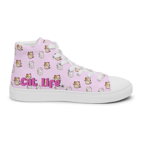 Women’s Cat Lover High Top Canvas Shoes