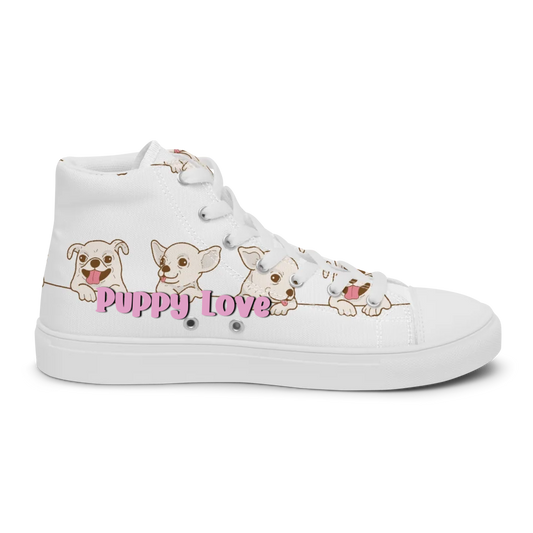 Women’s Puppy Love High Top Canvas Shoes
