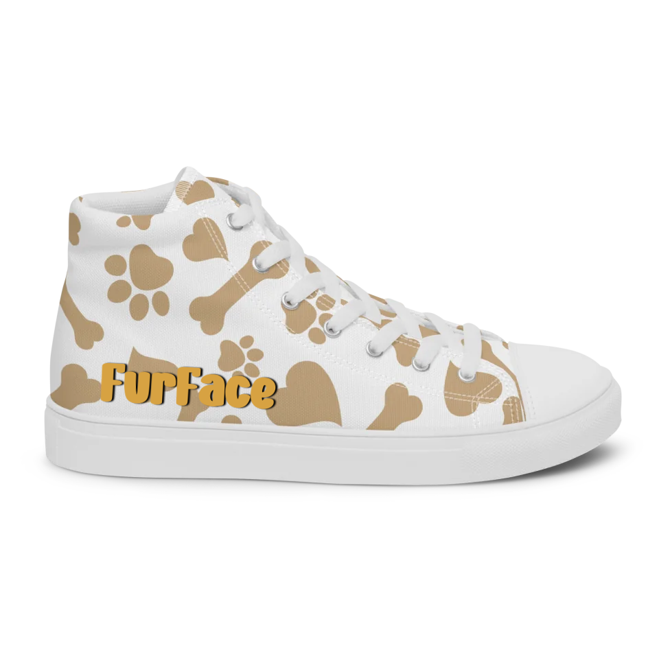 Women's Dog Mom High Top Canvas Shoes