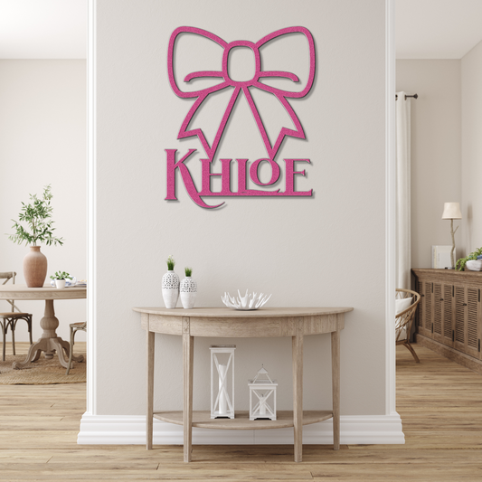 Custom Metal Bow Sign