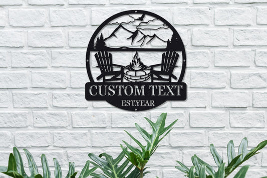 Custom Family Badge with Fire Pit Design