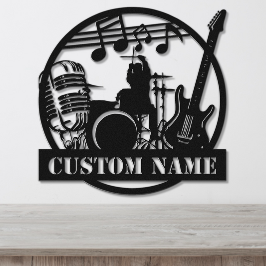 Rock Band Metal Sign