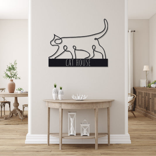 Enchanting Cat Art Wall Sign