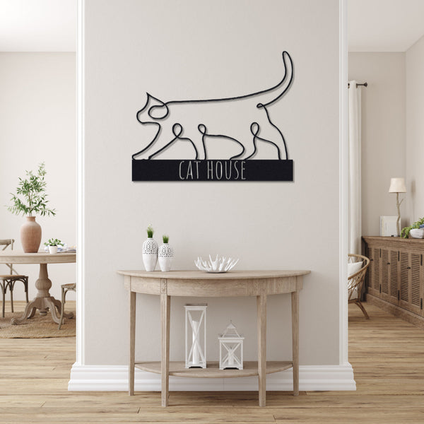 Enchanting Cat Art Wall Sign