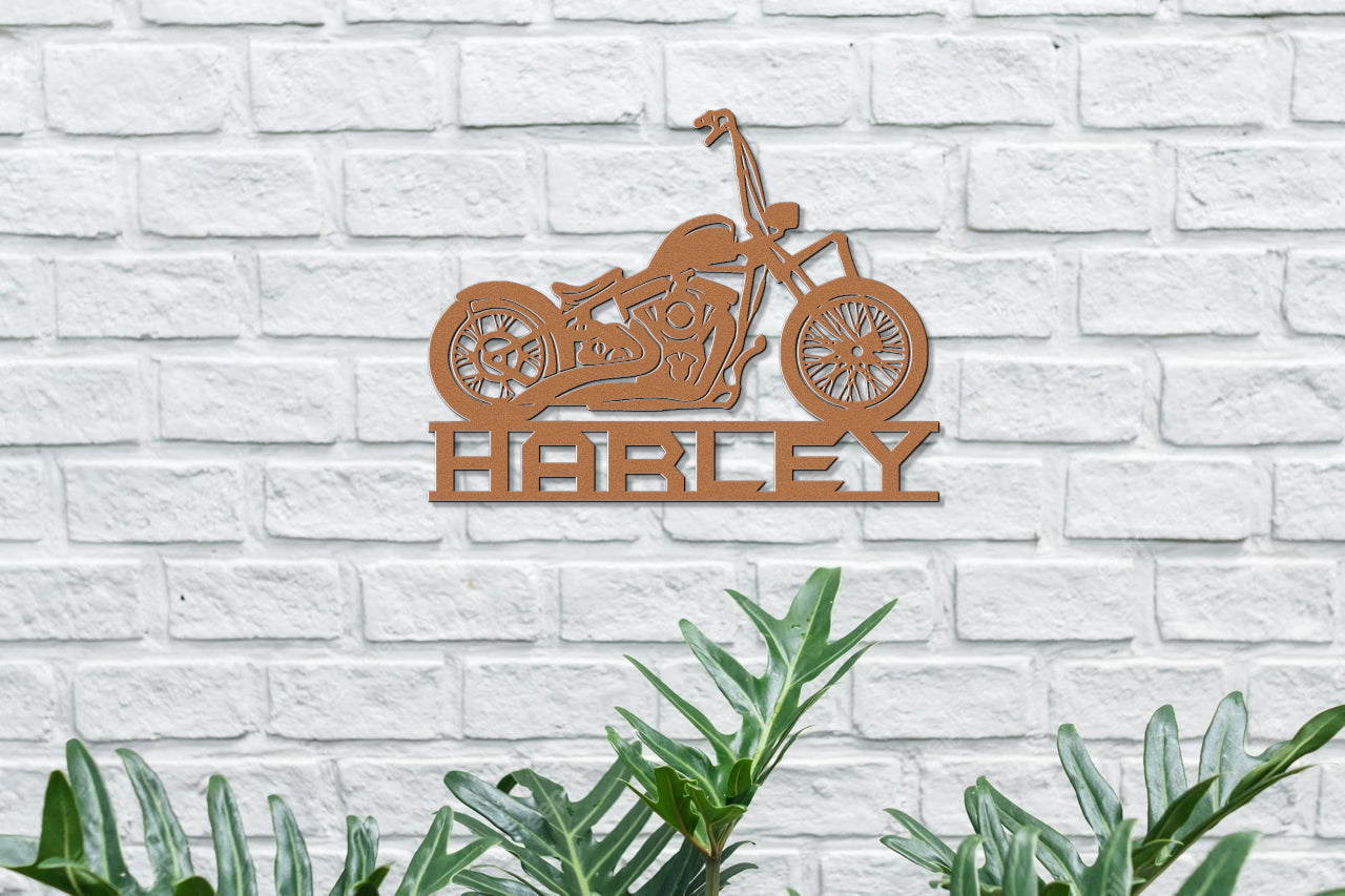 Biker's Custom Metal Art Sign