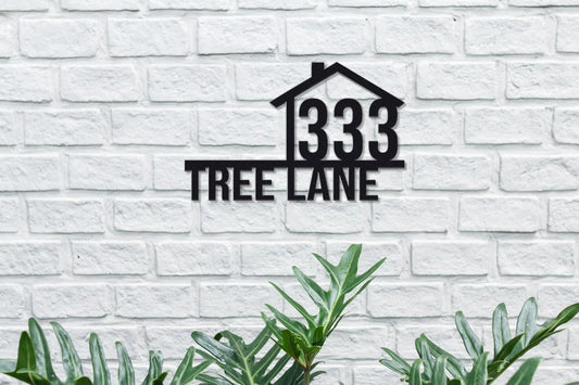 Personalized Metal Address Sign