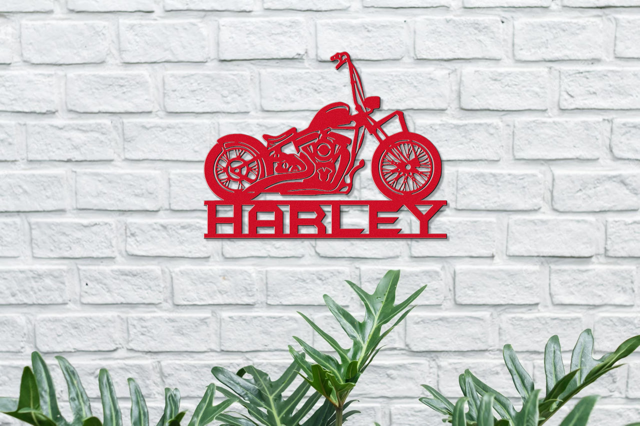 Biker's Custom Metal Art Sign
