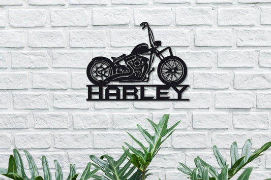 Biker's Custom Metal Art Sign