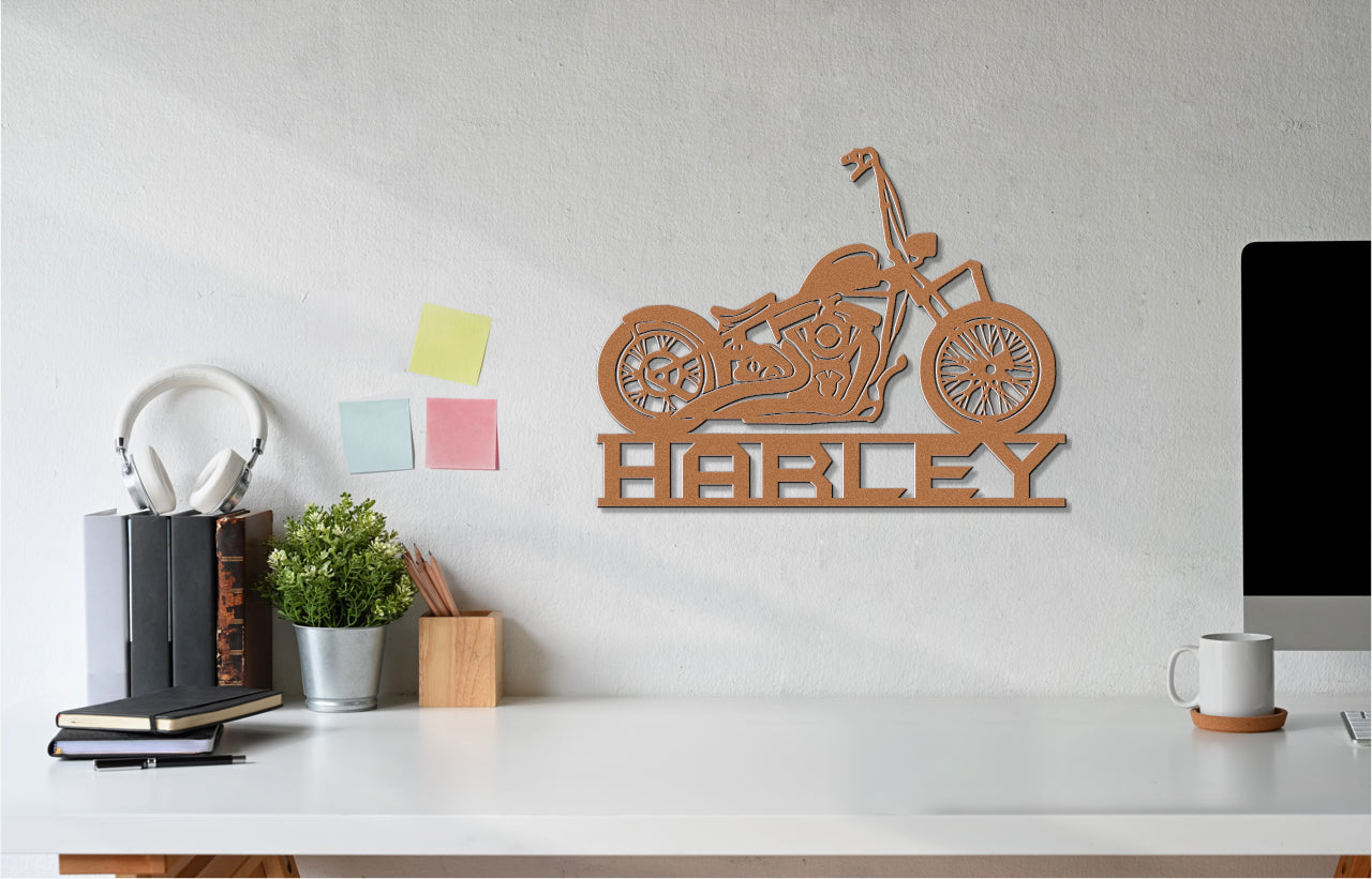 Biker's Custom Metal Art Sign